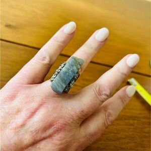 Kyanite & Pyrite ring